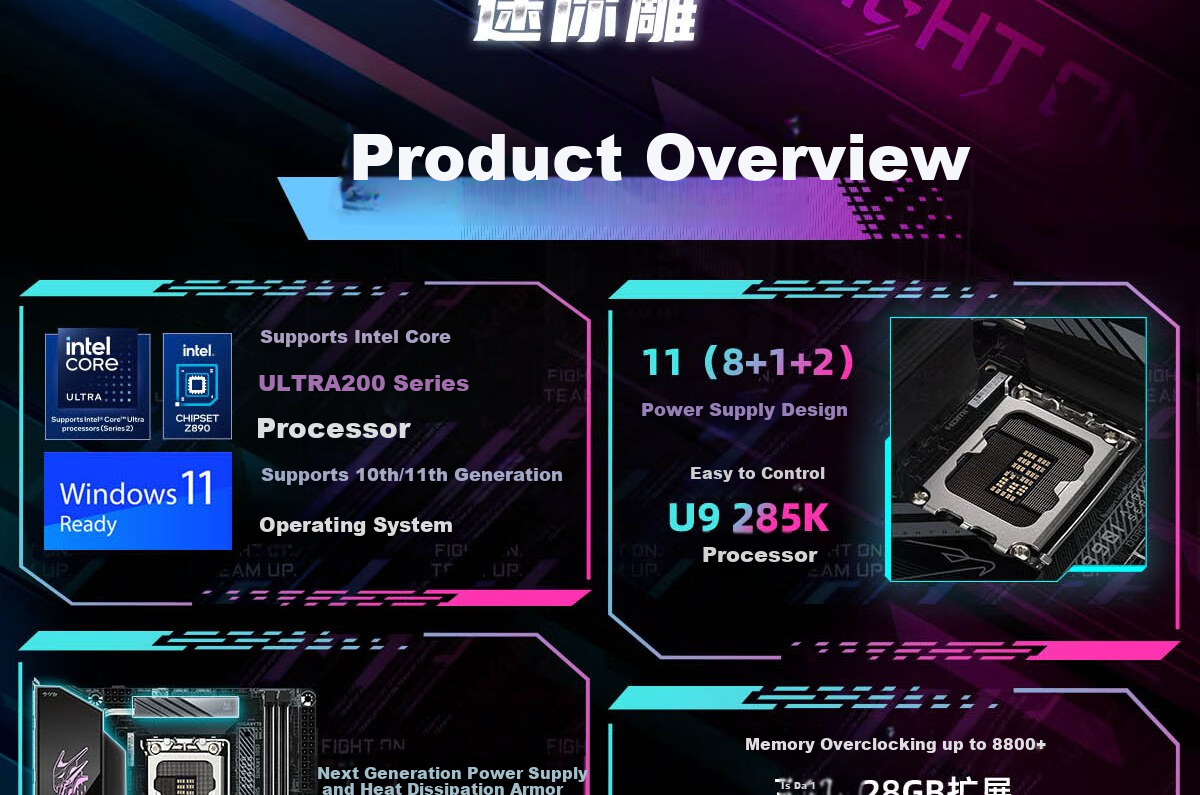 GIGABYTE Ultra-Durable Z890 UD DDR5 Motherboard, Supports Intel CPU Ultra 265K 285K 270K PLUS LGA 1851 2
