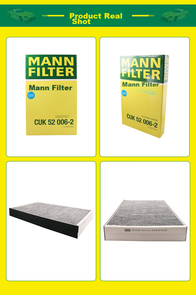 MANNFILTER Air Conditioning Filter Element CUK52006-2 for Tesla Model X 90D, 75D, 60D, P100D 9