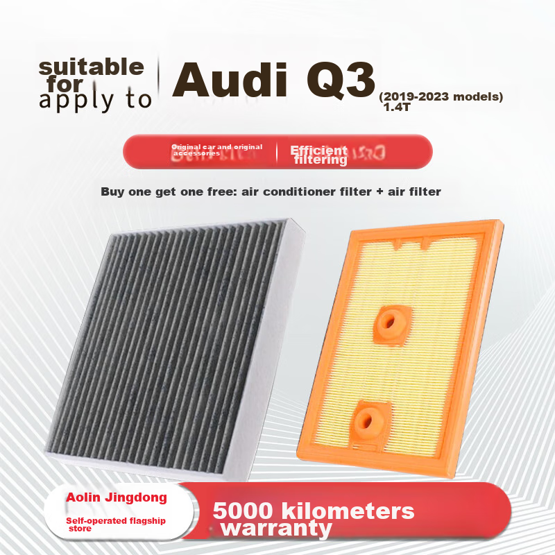 Aolin Air Conditioning Filter + Air Filter Cleaner, Suitable for Audi Q3 (2019-2023 Models), Original Equipment 1