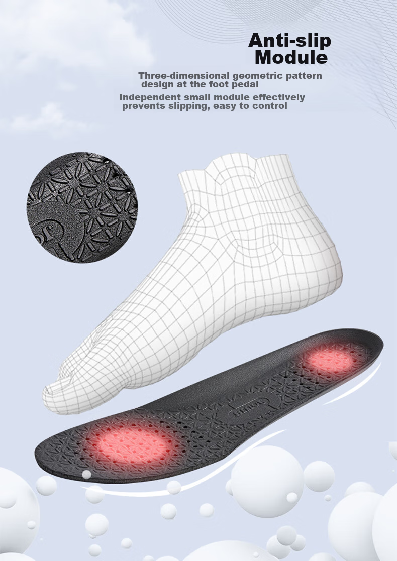 JOMA Full-Length Cushioning And Rebound Sports Insoles for Soccer And Basketball, Non-Slip Breathable Athletic Foot Pads, Black, Size 45 5
