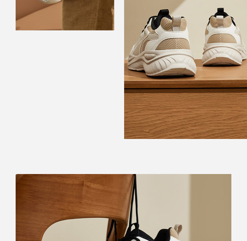 361° Men's Sports Shoes, Spring And Summer Leather Upper, Waterproof Commuter Shoes, Casual Thick-Soled Dad Shoes, 672536704-1 20