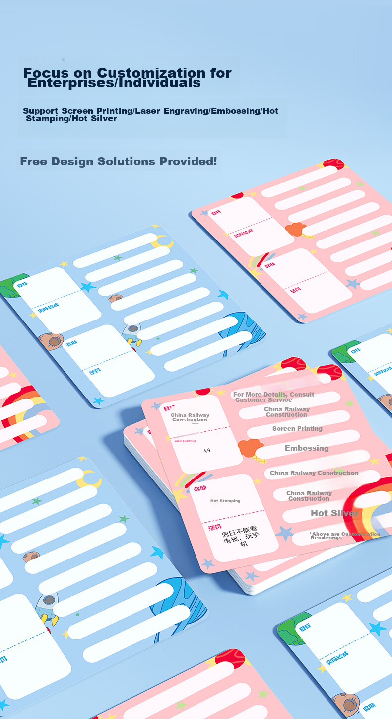 TEN-WIN Elementary School Student Self-Discipline Check-In Tool, Visual Habit Formation Planner, Children's Learning Record Time Management Organizer, Stationery SZ1003-4 Pink 11