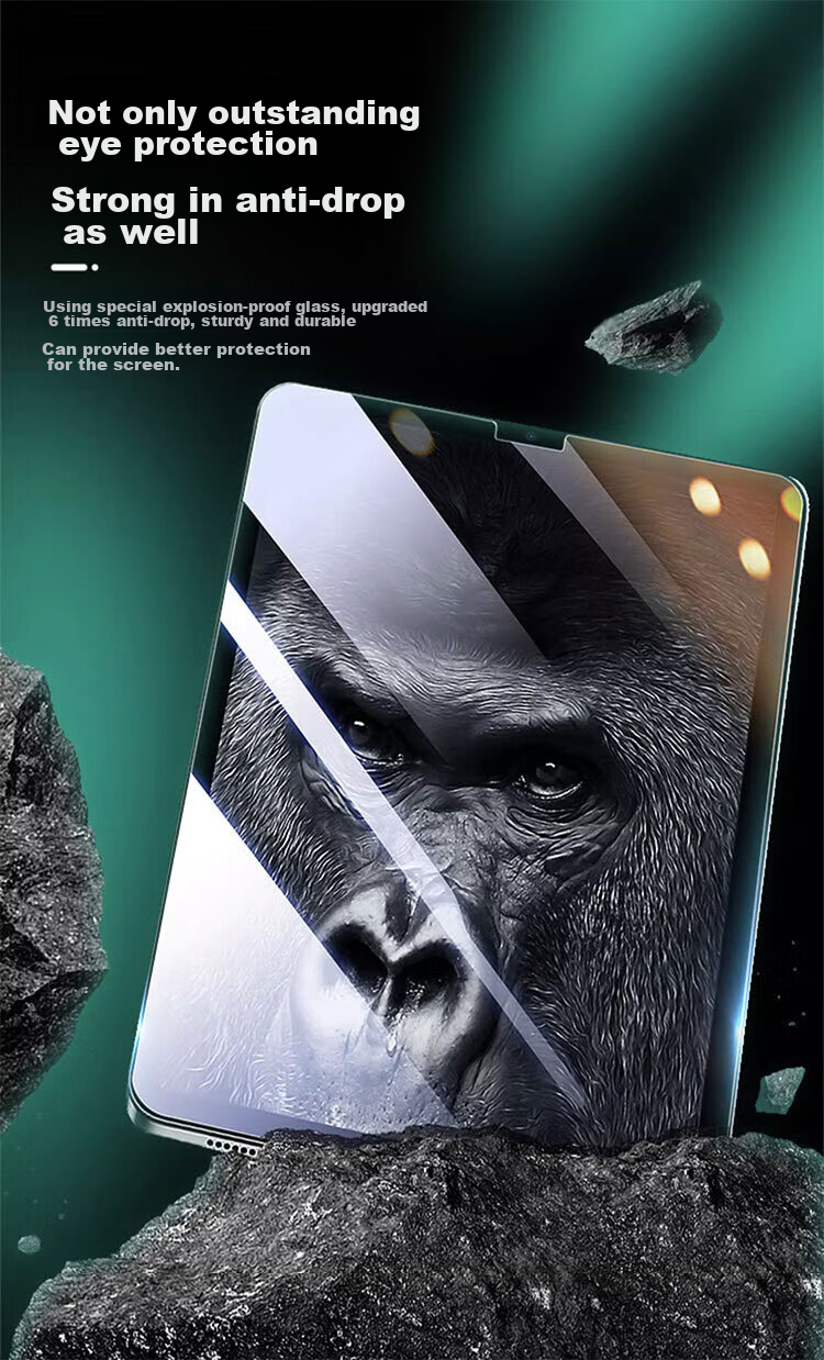 BOSQING [Ophthalmology Certified] IPad Tempered Glass Screen Protector for IPad 6/5th Generation, Anti-Blue Light Eye Protection Film, IPad Pro Protective Film, 9.7-Inch 2018 Full-Screen Anti-Fingerprint Apple Tablet Screen Protector 11