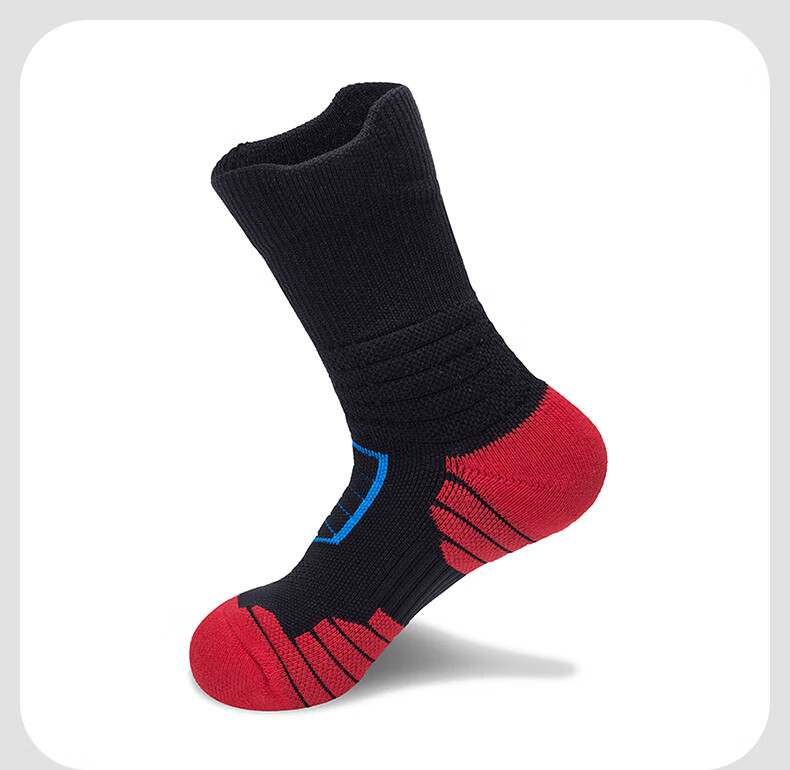 TFO Competition-Grade Outdoor Socks, Durable Breathable Hiking And Mountaineering Socks Sports Socks 2202459 Men's Black And Red L 14