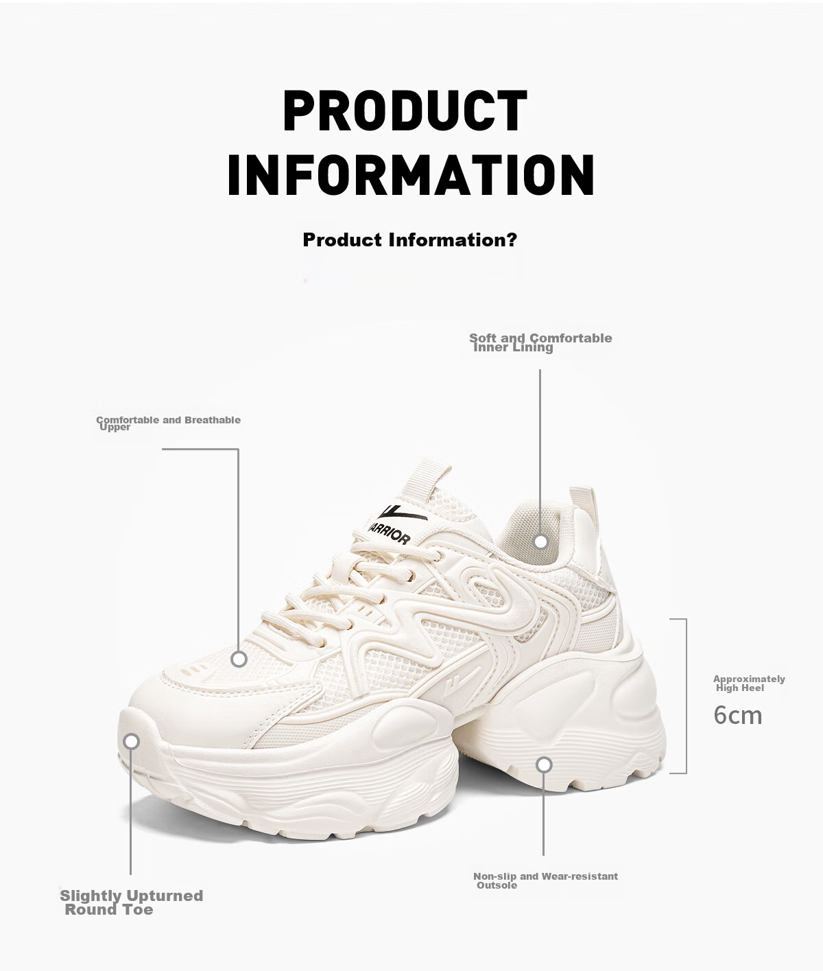 Huili Dad Shoes for Women, Thick-Soled Height-Increasing Comfortable Women's Shoes, Fashionable Versatile Casual Breathable Sneakers for Women, Beige, Size 38 9