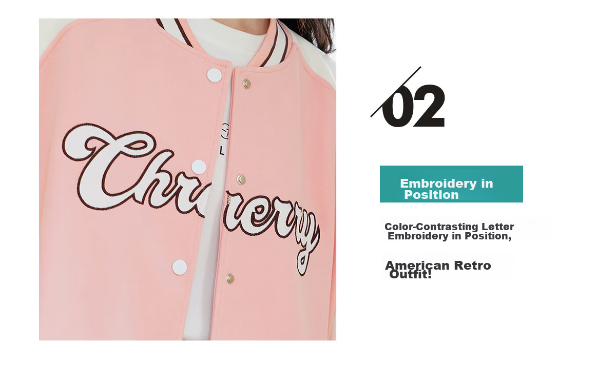 Halo Queen Women's Sweatshirt Jacket, Spring And Autumn Letter Baseball Shirt, Fashionable Casual Sports Top, New Product H143U2001 7