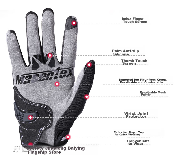 Mojueshi Motorcycle Riding Gloves, Unisex Carbon Fiber Summer Anti-Slip Breathable Crash-Proof Gear for Men And Women, Size M 11