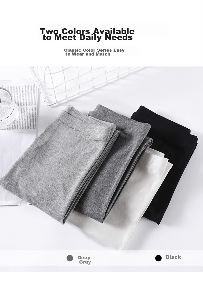 LangSha Modal Leggings for Women, Spring And Autumn Wear, Nine-Tenths Thin Yoga Pants, Black Slim-Fit Elastic Skinny Pants 12