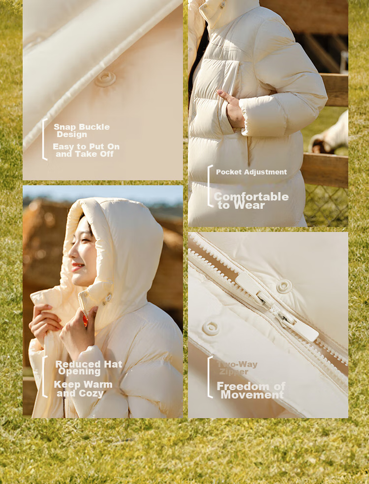 Semir Chen Duling Style Women's 90% Down Long Three-Proof Winter Loose Hooded Coat Simple 109724113001 21