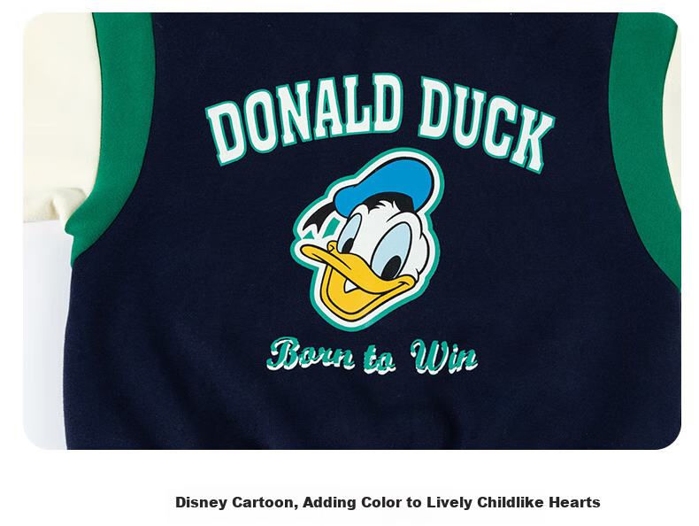Disney Spring And Autumn Boys' Clothing, Preppy Style Fashion Casual Cartoon Jacket, Comfortable Warm Wear-Resistant Coat, Navy Blue, Size 110 13