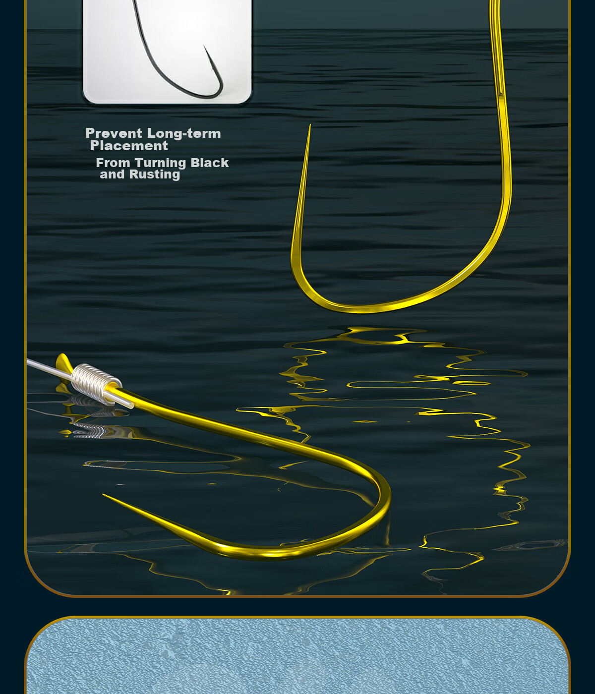 Chuanze Patented Double Hooked Barbed Fishing Line with Gold Sleeve, Size 5-6#, Line Diameter 0.8-1.0mm, 20 Packs, Length 45CM 7