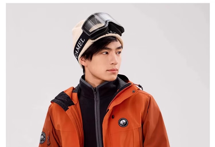 CAMEL Panda Outdoor Three-In Orange Jacket for Men And Women, Windproof Waterproof Triple-Protection Coat Hiking Outfit R611 37
