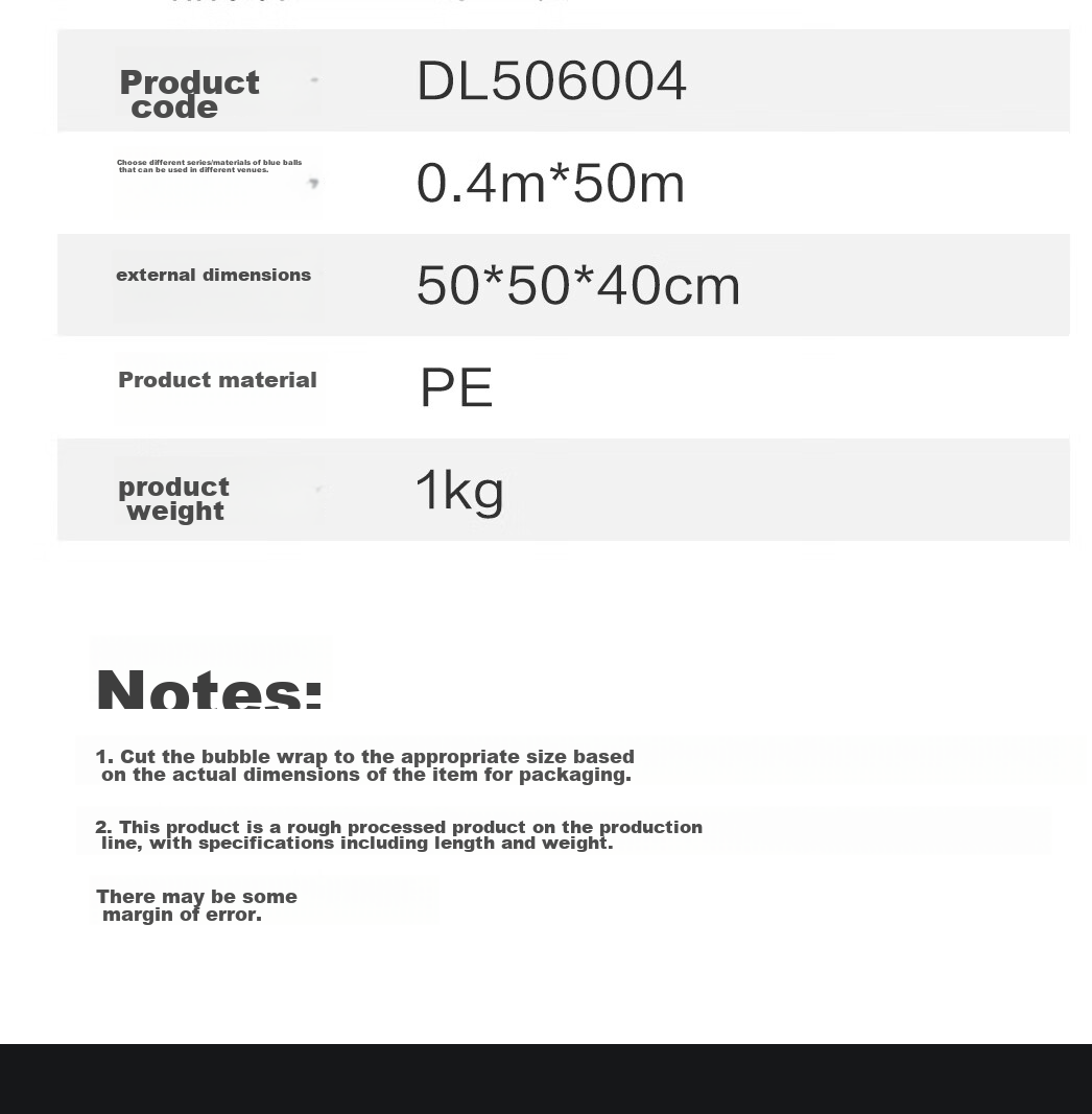 Deli Thick Bubble Wrap, 50 Meters * 40 Cm Packaging Film, Wrapping Film, Siyi Bubble Cushion, Shockproof Express Delivery 13