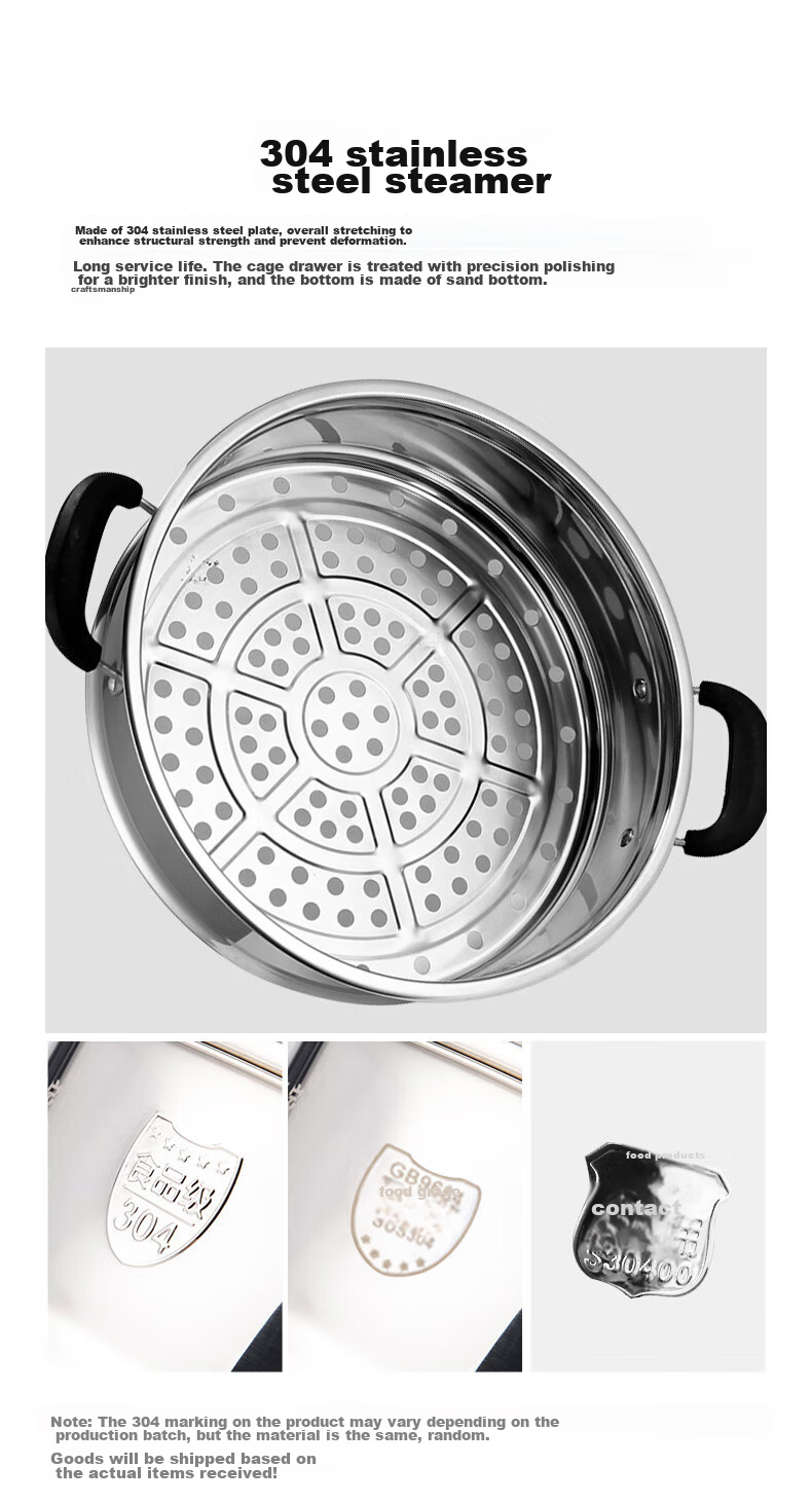 Hui Dang Jia Electric Steamer Pot, Electric Cooking Pot, Electric Wok, Multifunctional Electric Hot Pot, 316L Stainless Steel Electric Pot, All-In Electric Hot Pot, Multi-Purpose Pot G31-28 19
