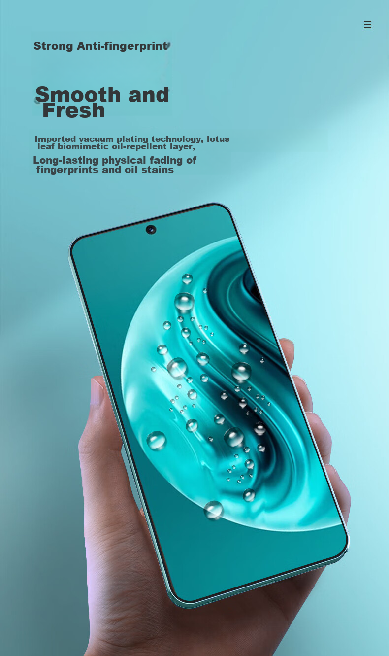 LLUNC [2-Pack] Tempered Glass Screen Protector for Huawei Enjoy 70 Pro, Full Coverage Ultra-Thin All-Glass Protective Film, Shatterproof Anti-Fingerprint Screen Film 6