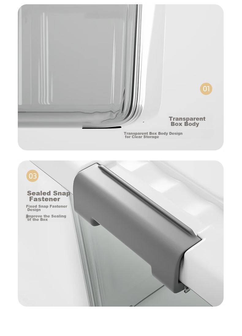 Jiadu Transparent Storage Box for Home And Car Use, Large Plastic Container for Clothes And Toys, Organizer Basket 11