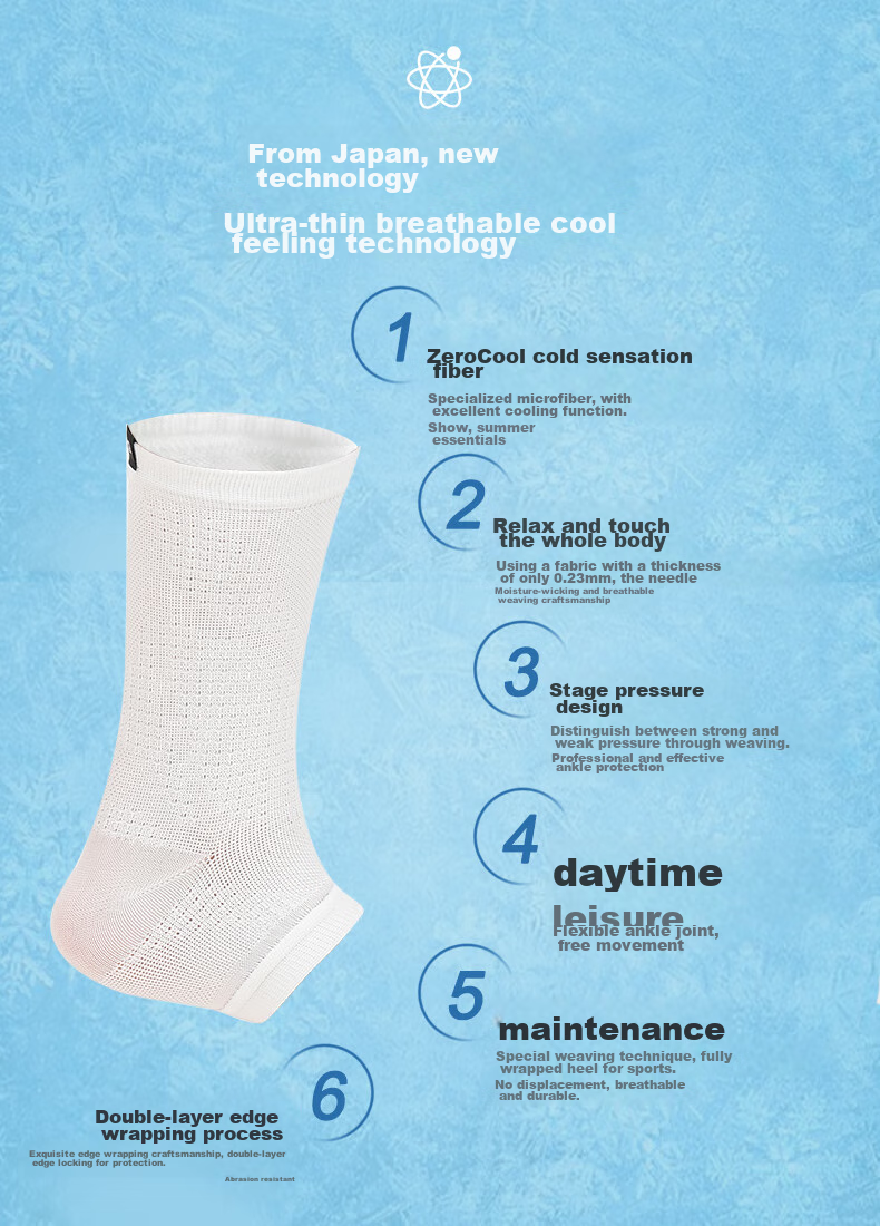 D&M Summer Sports Ankle Brace, Breathable Design, Sprain Protection, Basketball Joint Support, Football Ankle Guard, Lightweight And Thin, Single Piece 3