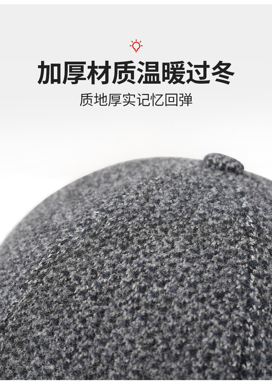 Hengyuanxiang Men's Winter Hat, Warm for Middle-Aged And Elderly, Thick Ear Protection Baseball Cap, Birthday Gift for Dad 4