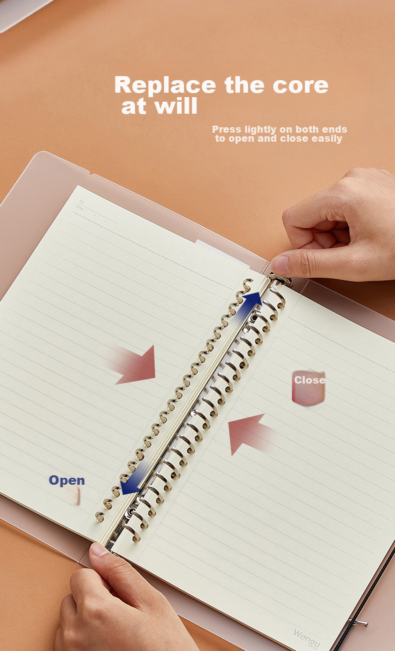 Wengu B5 Refill Notebook with Ruled Pages, Universal Notebook Inner Pages, Student Research-Specific Loose-Leaf Notebook, Thick Non-Leaking Ink Notebook Paper NB560-1 Ruled Pages *4 11