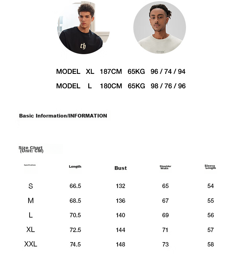 CHINISM CH Sweatshirt for Men, Spring And Autumn Classic Simple Couple's Top, Heavyweight American-Style Hoodie, Sports Casual Pullover Hooded Sweatshirt 7