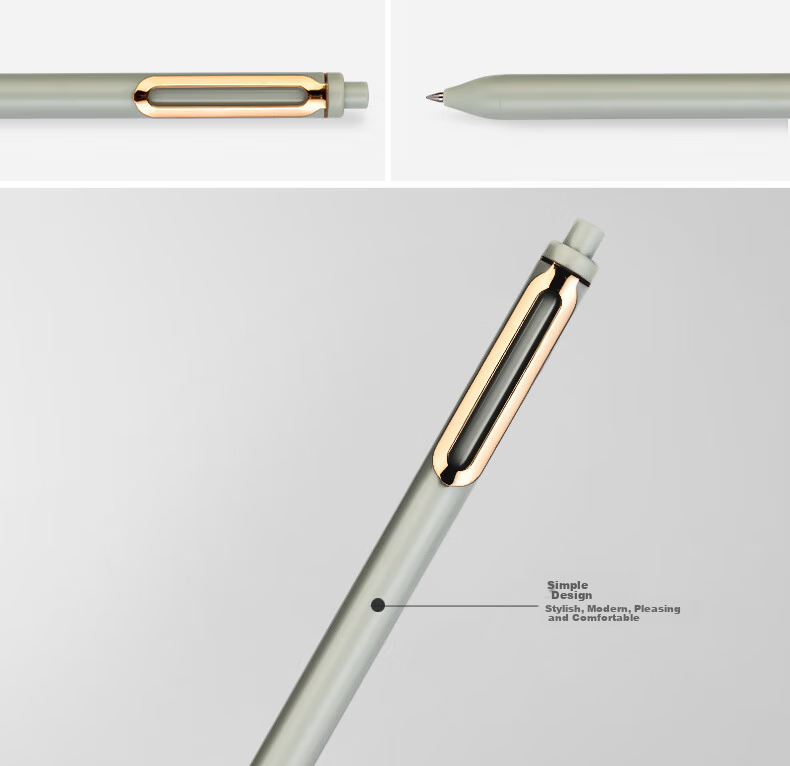 Deli [Drop-Resistant Little Warrior] Metal Pen Clip Quick-Drying Retractable Gel Pen Signing Pen Office Pen, 0.5mm ST Reinforced Needle Tube, 12 Pcs/box Black S88 3