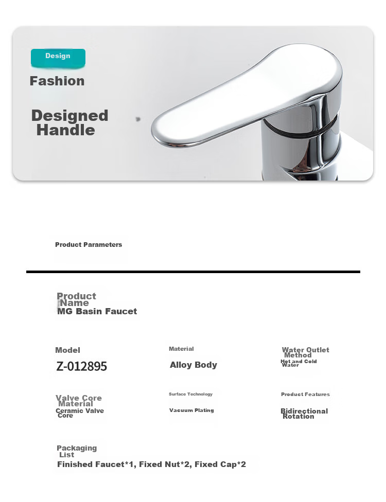 MEJUE Double-Hole Bathroom Sink Faucet, 360° Rotating Washbasin Tap, Hot And Cold Water Faucet, Z-012895 10
