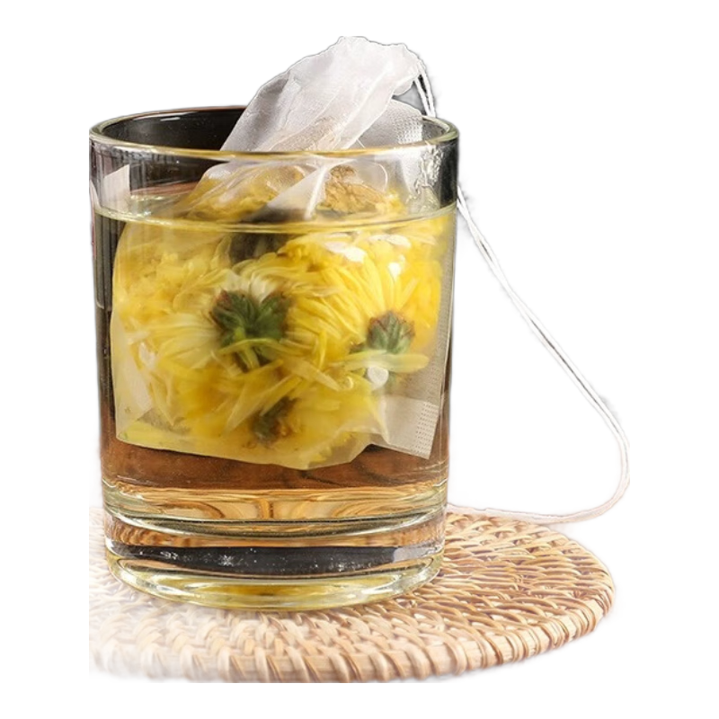 Baijie Tea Filter Bags with Drawstring, Disposable Corn Fiber Tea Strainer Bags, 7*9cm, 120 Count