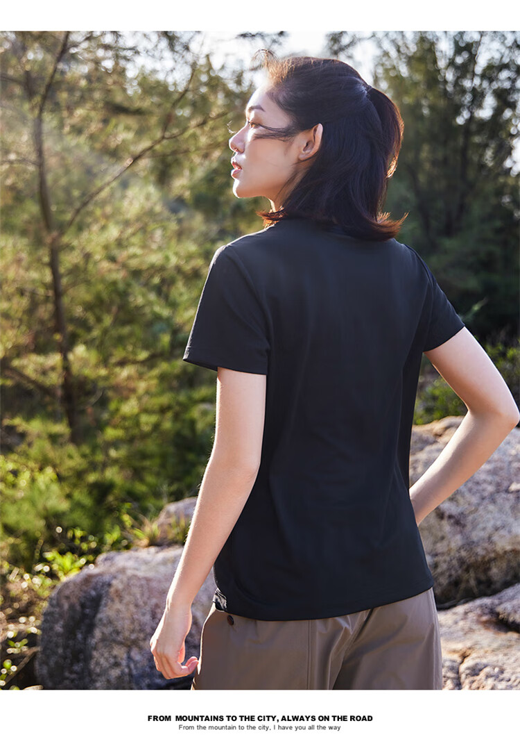 Pioneer Camp Quick-Dry Women's Round Neck T-Shirt, Lightweight Summer Undershirt, Breathable Outdoor Hiking Sports Top, White, M 11