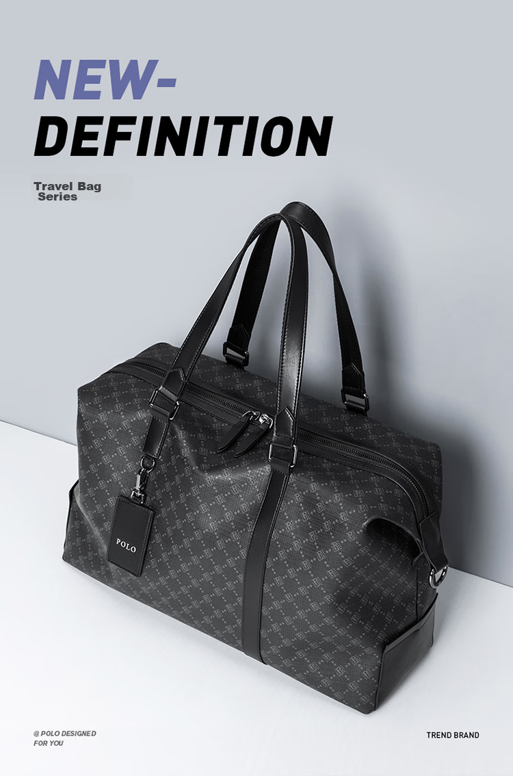 POLO Travel Bag, Men's Handbag, Shoe Compartment, Business Trip, Gym Bag, Sports Luggage Bag, Large Capacity Storage Bag 1