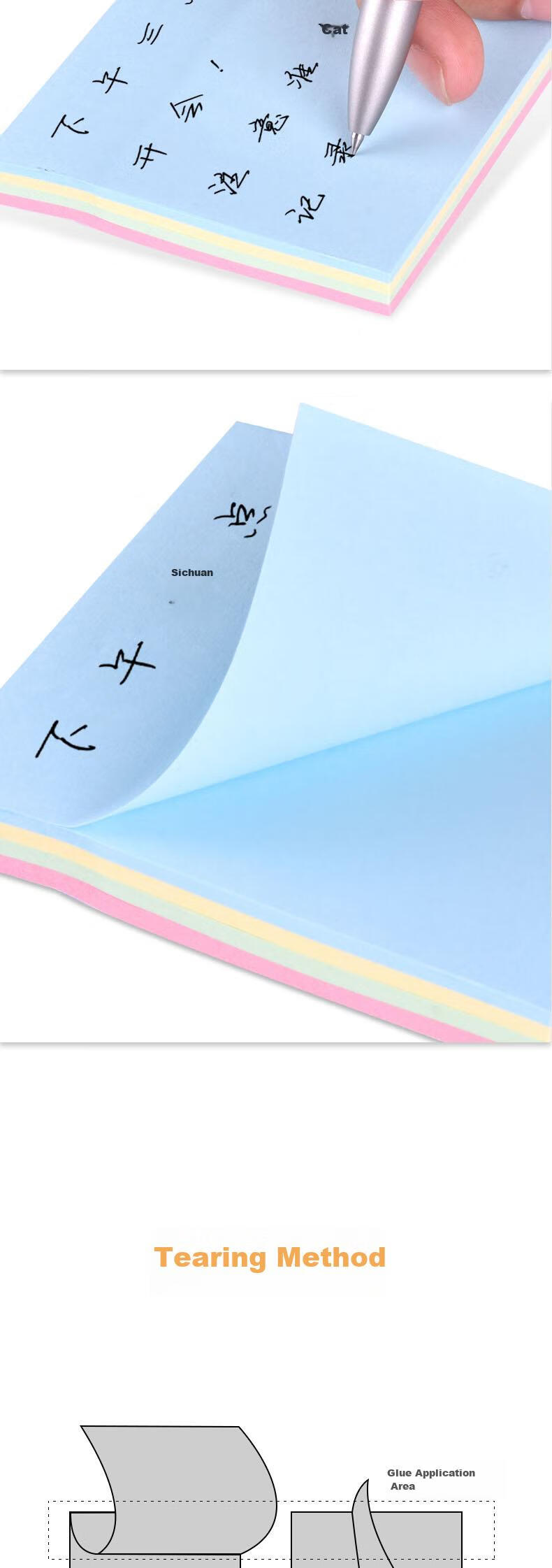 LISON 76*19mm, 100 Sheets/pack, Sticky Notes, Four Colors, Message Pad, Memo Paper, Sticky Memo Pads, Notice Paper, Office Supplies, School Supplies 7