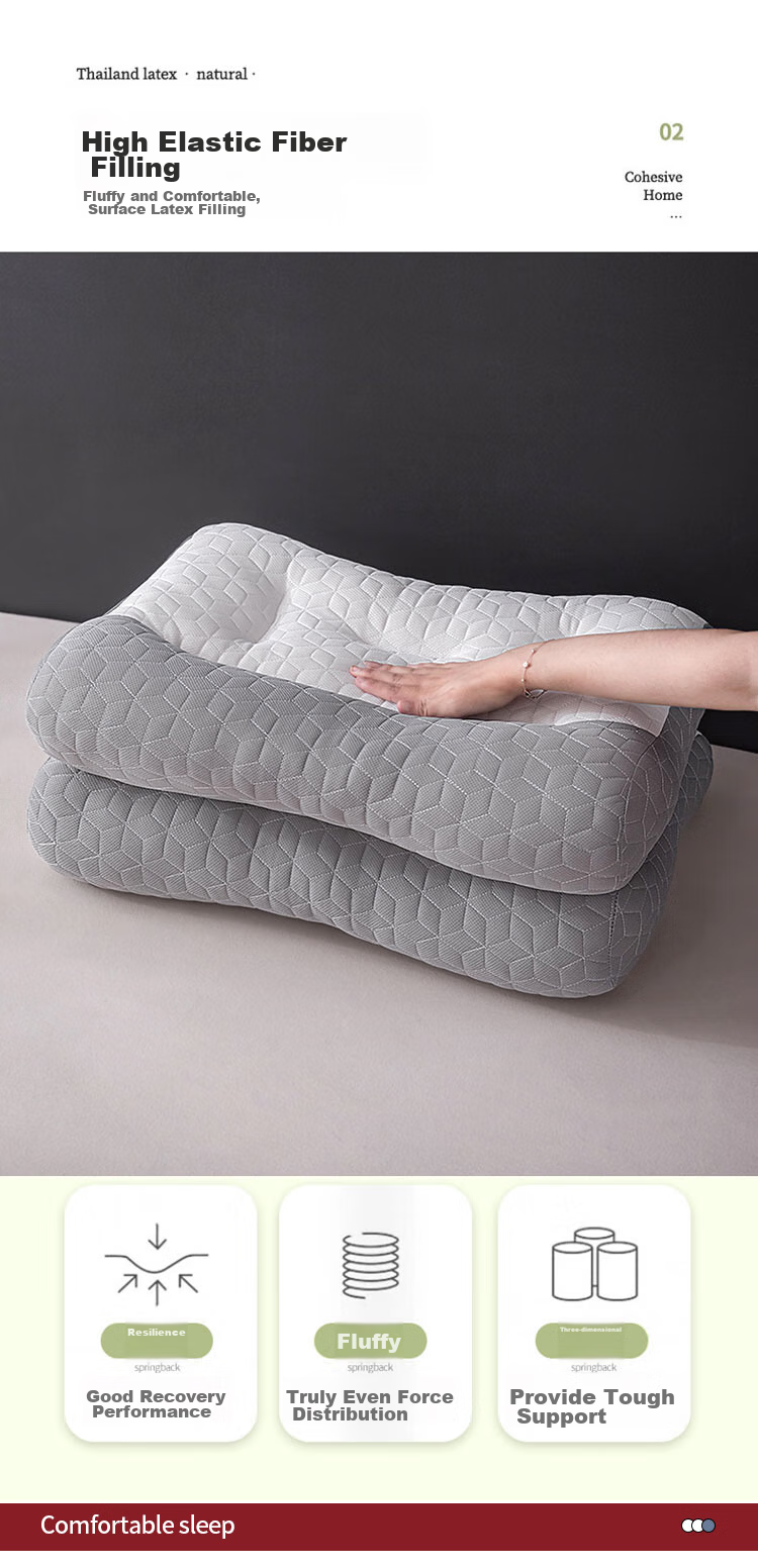 Wuyingongfang Mu Yin Liangpin Textile Subsidiary Latex Cervical Pillow Core Neck Support Pillow Deep Sleep Adult Sleeping Specific 9