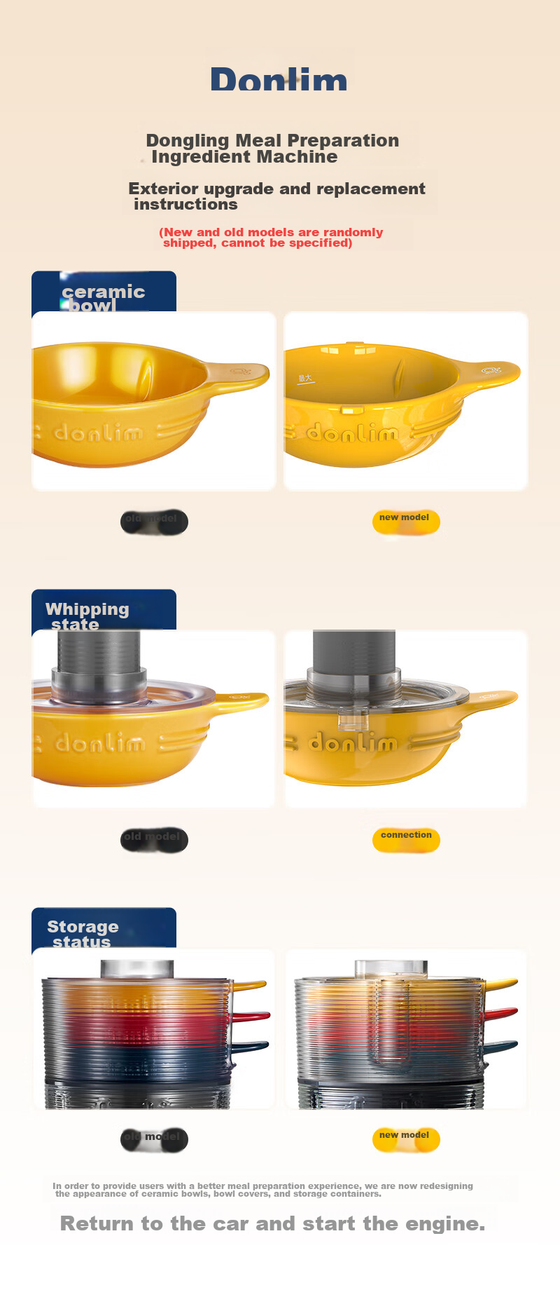 Donlim DL-5028 Bamboo Green Multifunctional Meat Grinder Food Processor Garlic Peeler Powder Grinder Storage Set 23