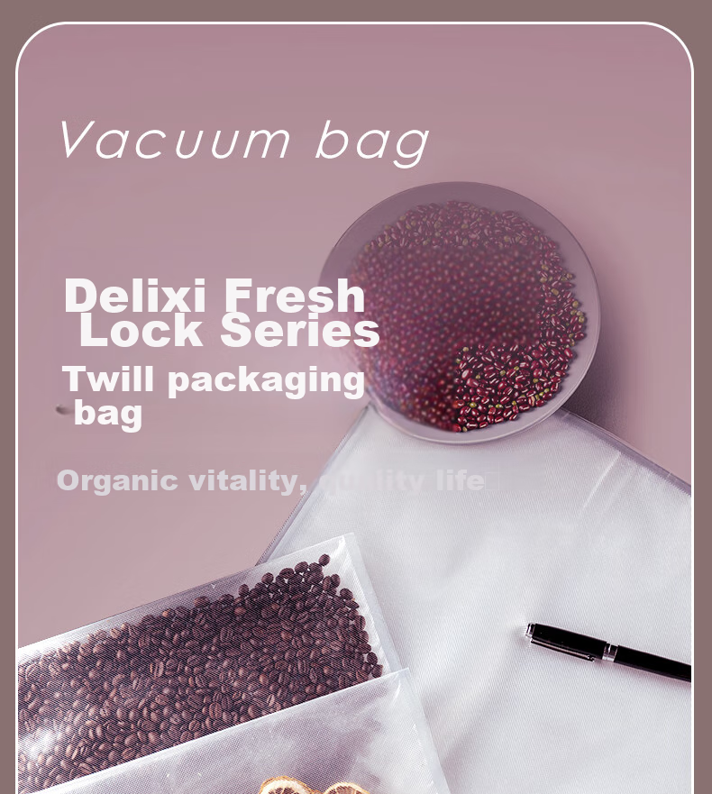 Deli Vacuum Sealing Machine, Food Preservation Packaging Machine for Home And Commercial Use, with Food Vacuum Sealing Bags, Safe Food Grade Material, 30*40CM/50 Pieces, Upgraded Version 14917 1