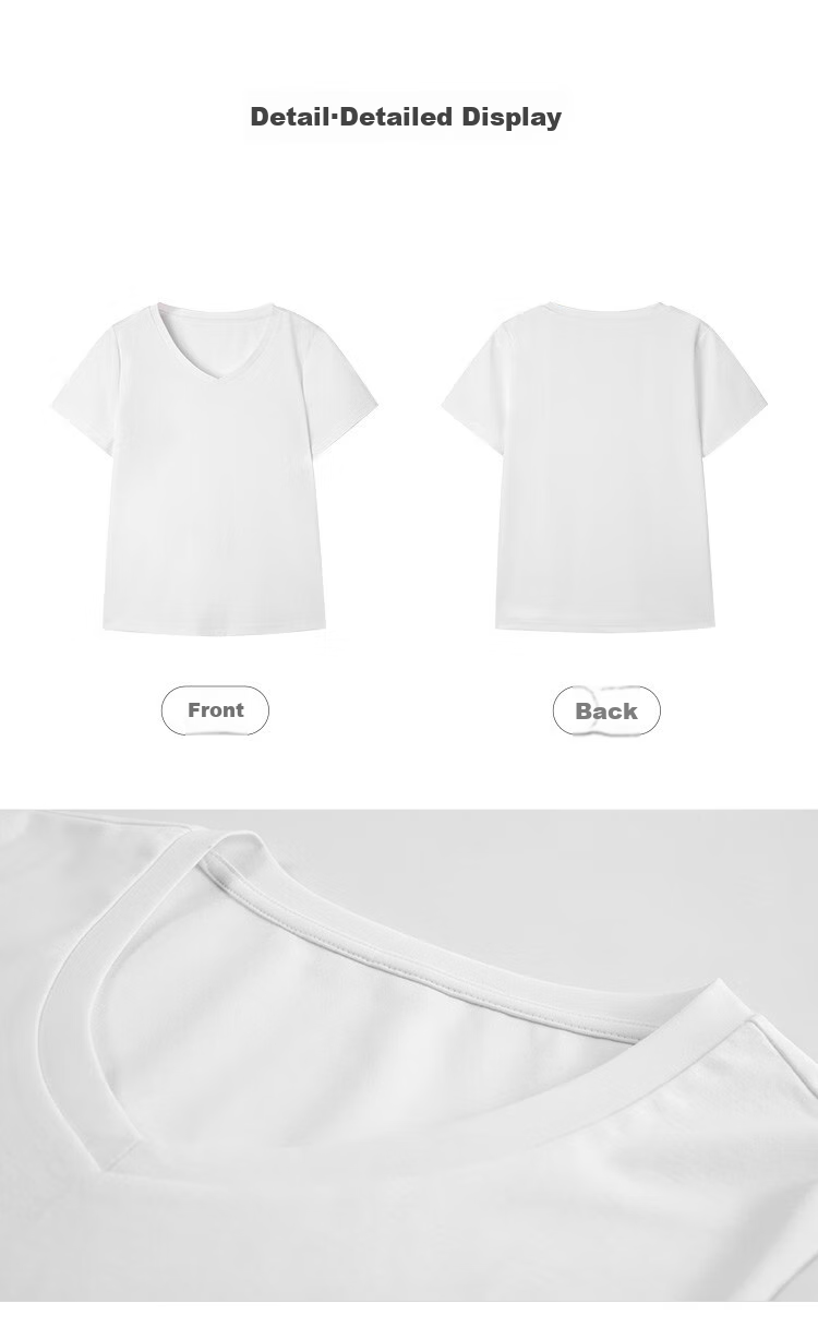 TUCANO Cotton Short Sleeve T-Shirt for Women, 2026 Summer New Style V-Neck Regular Shoulder Loose Solid Color Slimming Versatile Top, Black, S 14