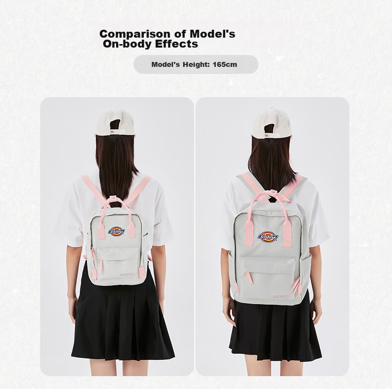 Dickies Backpack for Women, Cute Mini Backpack for Children, Lightweight Casual Sports Bag for Middle School Students, Storage Travel Bag 15