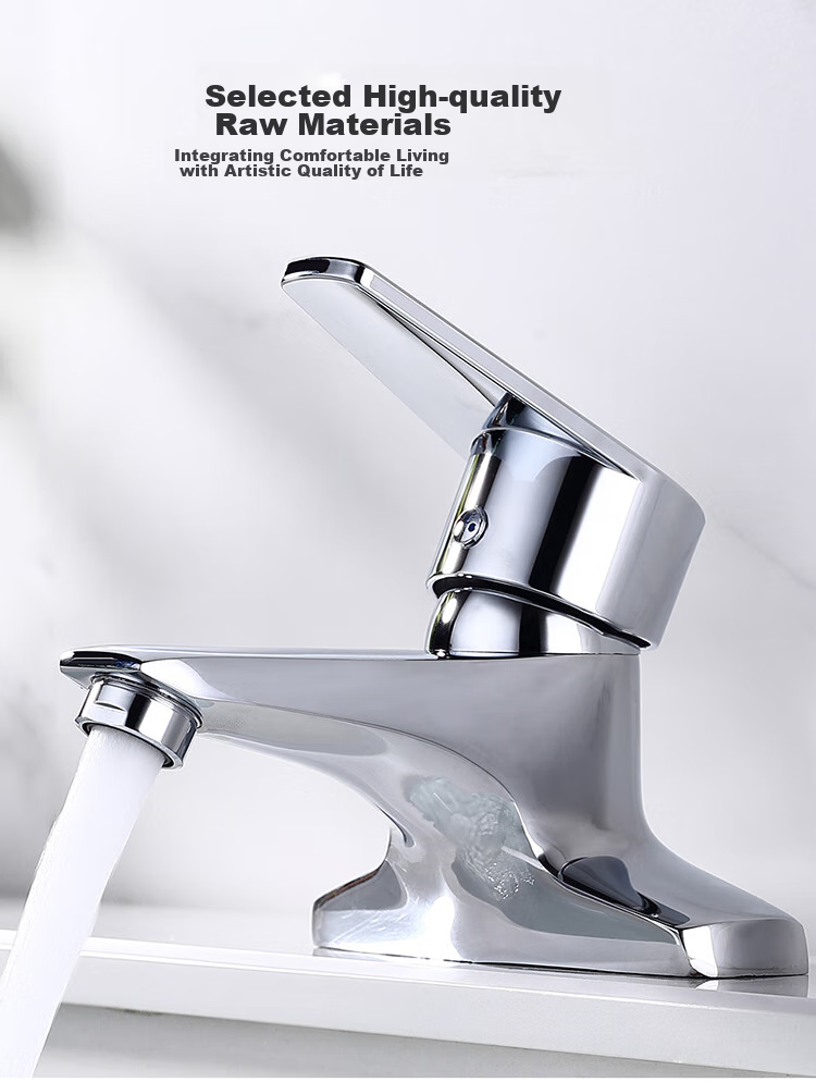 Larsd Double-Hole Basin Faucet, Copper Body Hot And Cold Washbasin Sink Bathroom Cabinet Washbasin Faucet LD5122 3