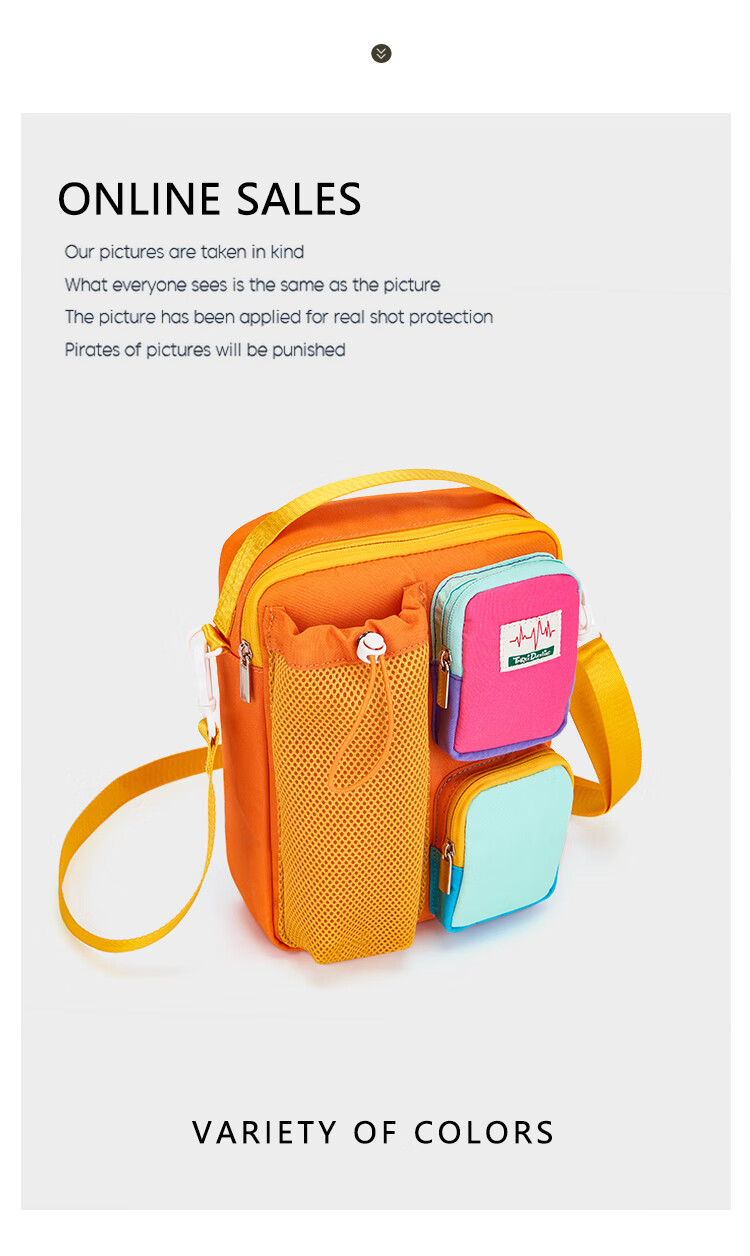 Three Duckling Lightweight Crossbody Bag Storage Bag Dopamine Casual Outdoor Sports Travel Multifunctional Single Shoulder Crossbody Backpack 4