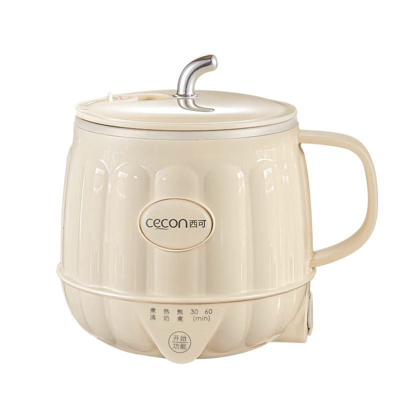 Xike Health Pot Health Cup Electric Kettle Mini Milk Heater Stew Multi-Function Electric Stewing Cup 0.6L for Home and Office Tea Brewing