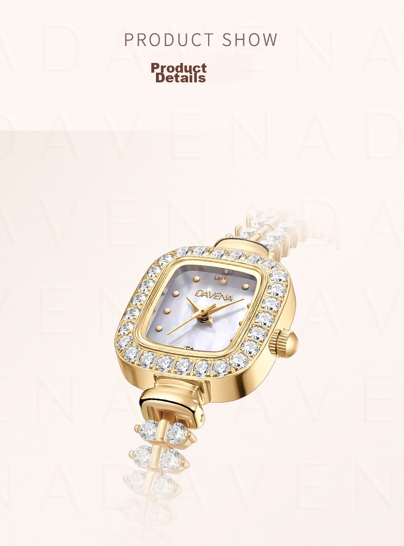 Davena [Celebrity Style] Tiweina Small Gold Spike Watch, Women's Luxury Niche Wristwatch, Birthday Gift for Girlfriend 10