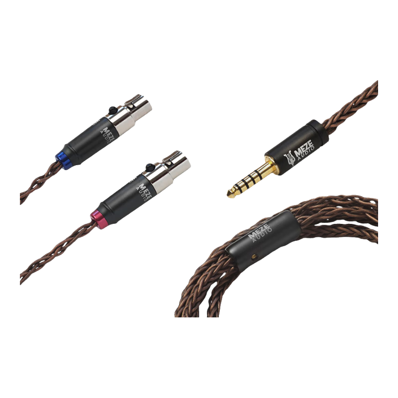 MEZEANTONIO Mini XLR-4.4mm Copper Ancient River Oxygen-Free Copper Male And Female XLR Connectors, Headphone Upgrade Cable, Wired Headphone Audio Cable