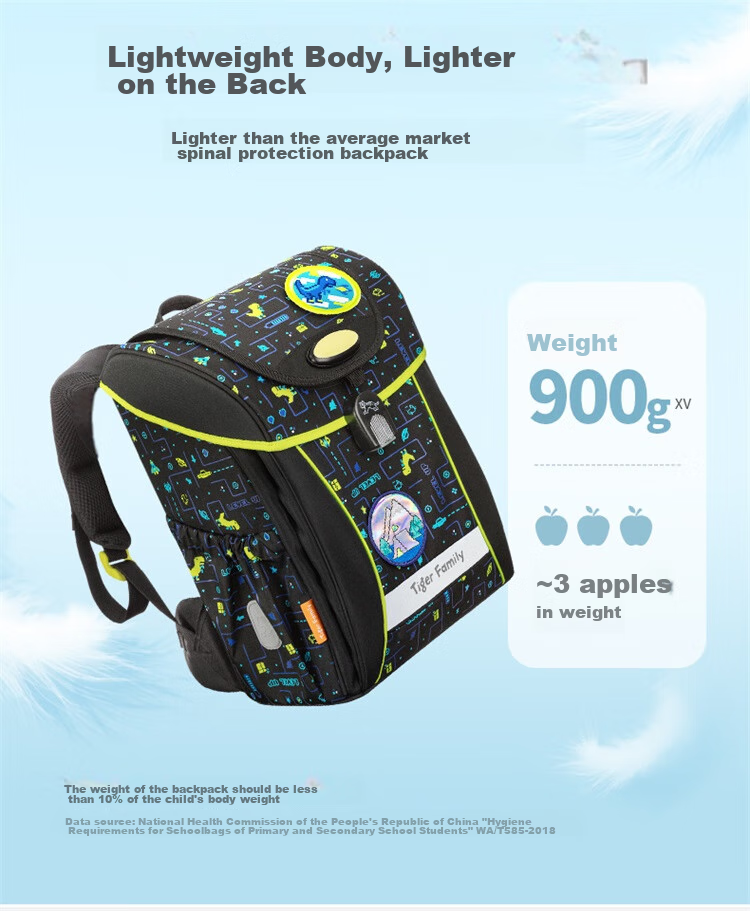 TigerFamily Backpack for Primary School Students Grades 1-3 Children's Spine-Protecting Lightweight Large-Capacity Shoulder Bag Backpack 24