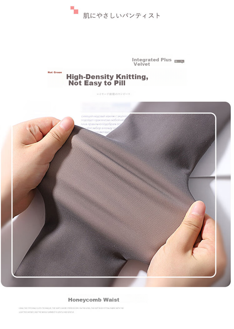LangSha Women's Leggings for Spring And Summer, Thin Fleece-Like Seamless Pantyhose, Flight Attendant Gray, Skin-Translucent, High-Waisted Tummy Control And Butt-Lifting Pants, Gray with Seamless Cuff 5