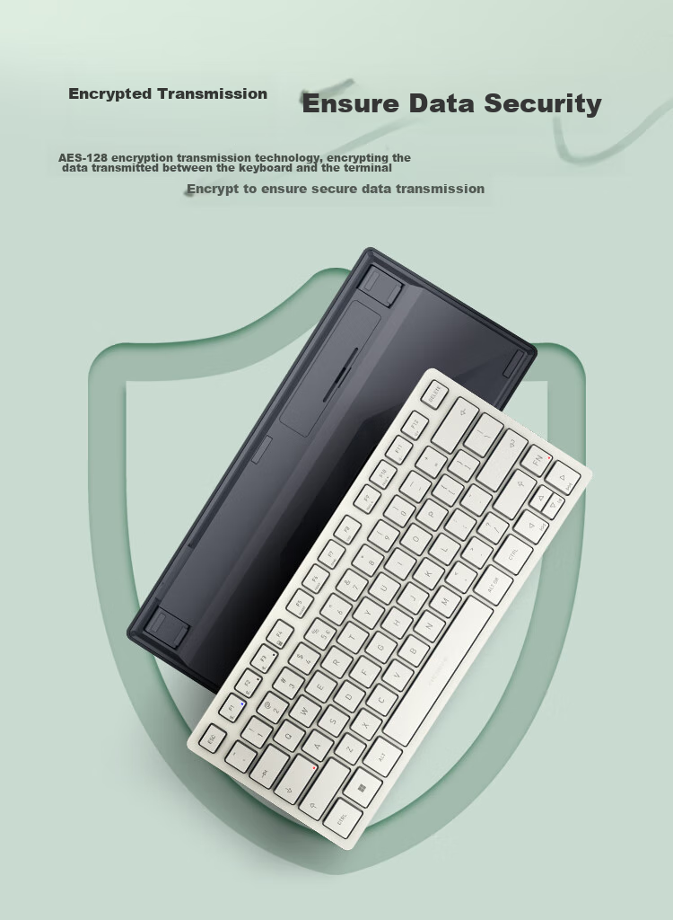 CHERRY KW7100 MINI Compact And Slim, Business Office Home Use, Portable Keyboard, Bluetooth Quiet Keyboard with Three-Port Connection, Membrane Keyboard Panel in Rock Blue 7