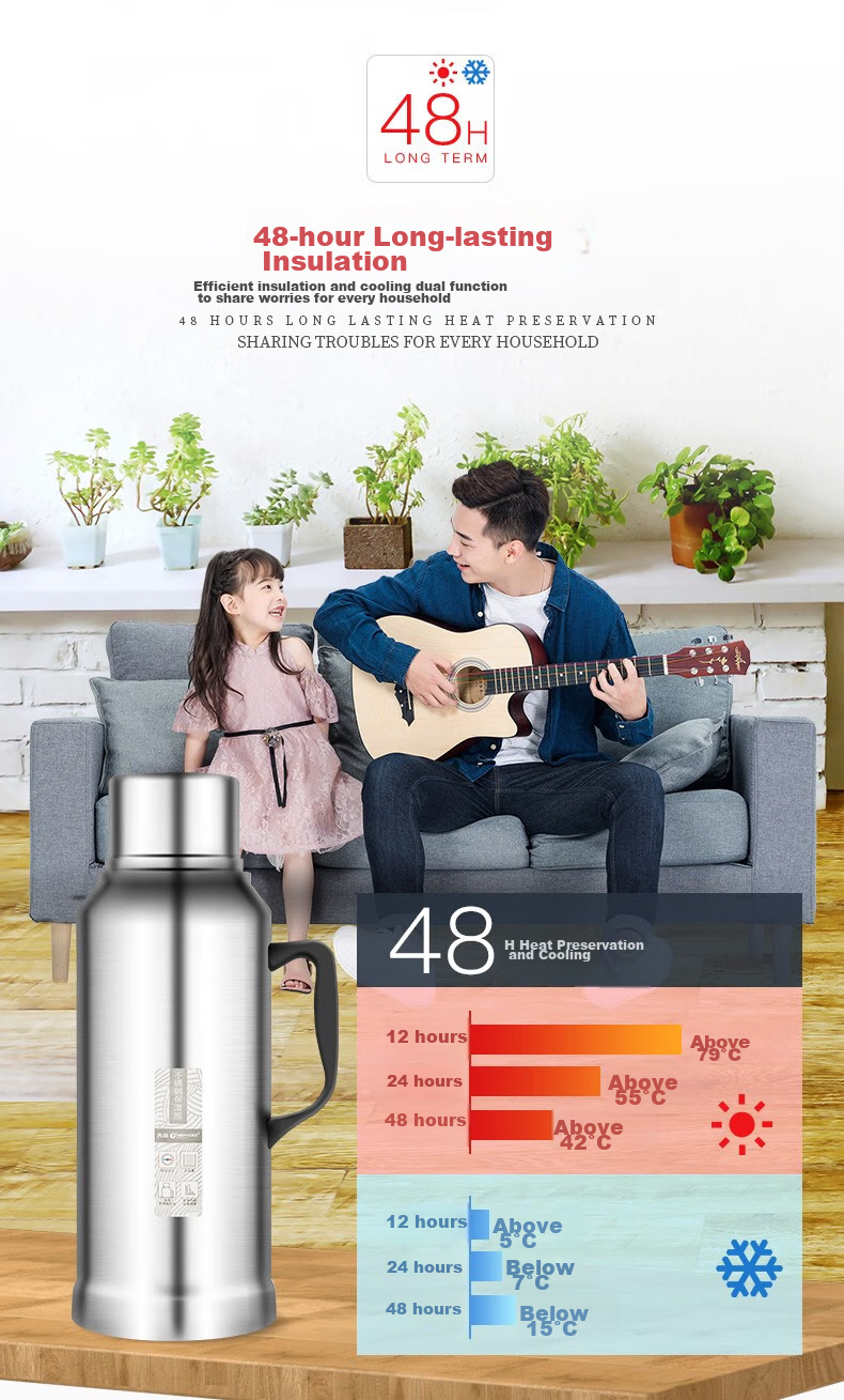 Jieanxi Insulated Bottle, Household Hot Water Thermos, Large Capacity Warm Pot, Stainless Steel Thermos Flask, Water Bottle, 3.2L, Student Gift 4