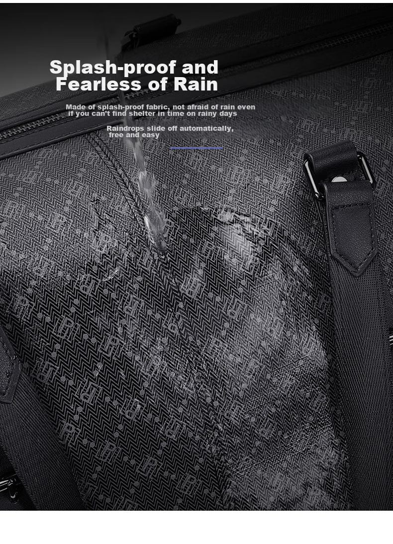 POLO Travel Bag, Men's Handbag, Luggage Bag, Gym Bag, Business Trip Large Capacity Suitcase, Storage Bag, Black 9