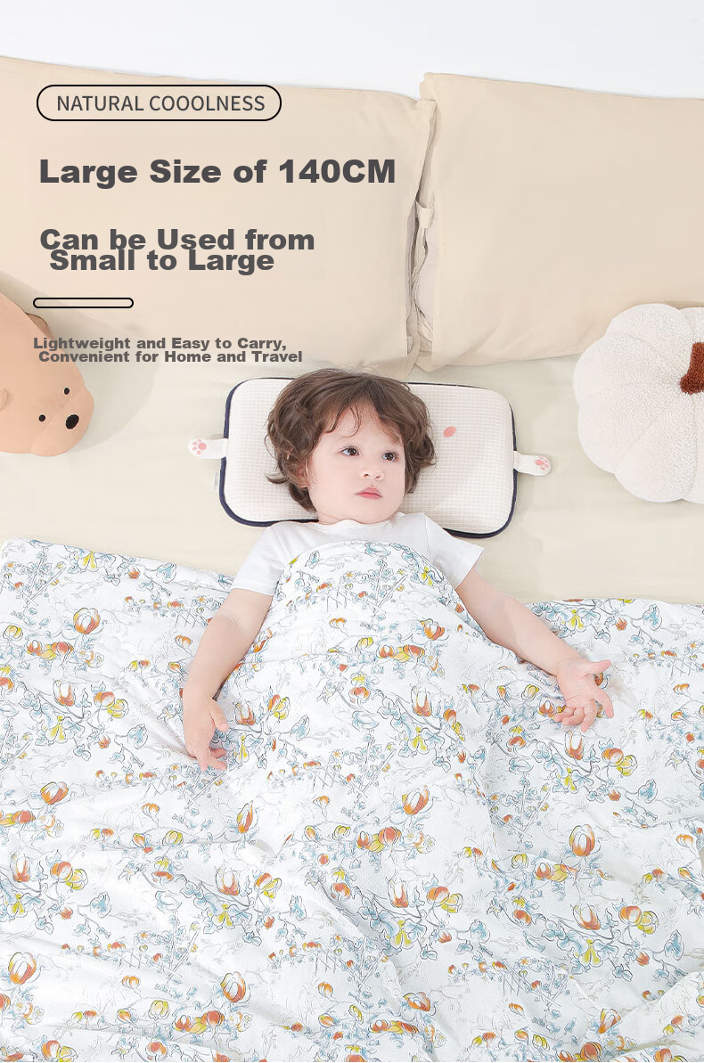 Nanjiren Baby Blanket, Children's Air Conditioning Quilt, Spring And Autumn Cool Quilt, Antibacterial Kindergarten Student Nap Quilt, Cooling Quilt 11