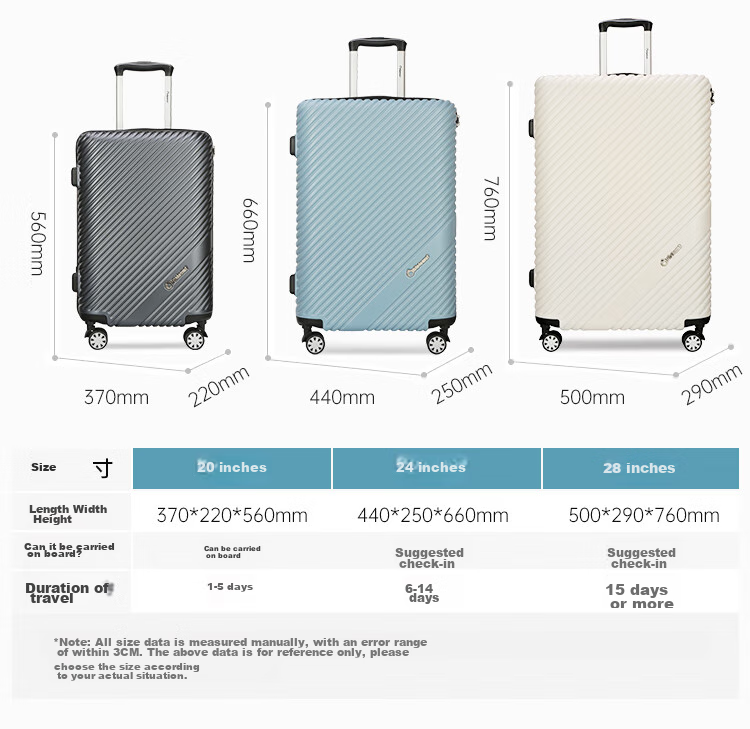 Diplomat 24-Inch Large Capacity Suitcase, Men's Password Lock Cloud Travel Case, Women's Trolley Luggage TC-23253 White 11