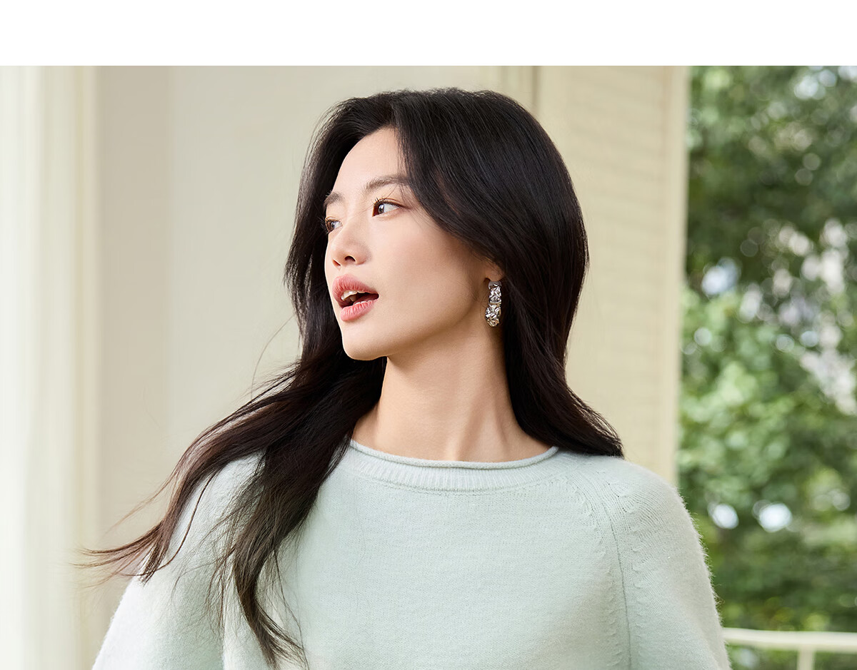 She Enjoy Knitwear Women's Solid Color Rolled Edge Raglan Sleeve Sweater Loose Fit Lantern Sleeve Round Neck Knit Top T51Z018 7