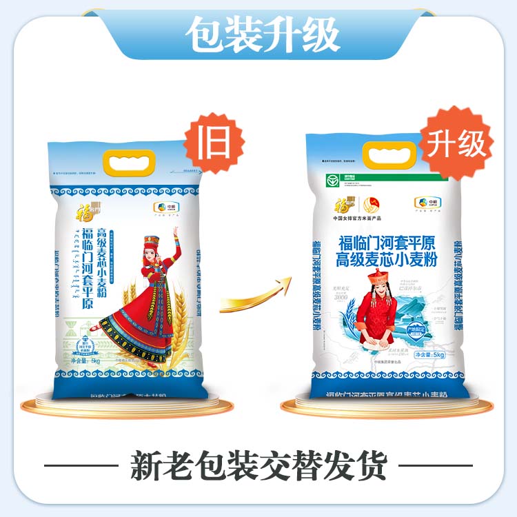 福临门中筋面粉  河套平原高级麦芯小麦粉 10斤（新老包装更替）