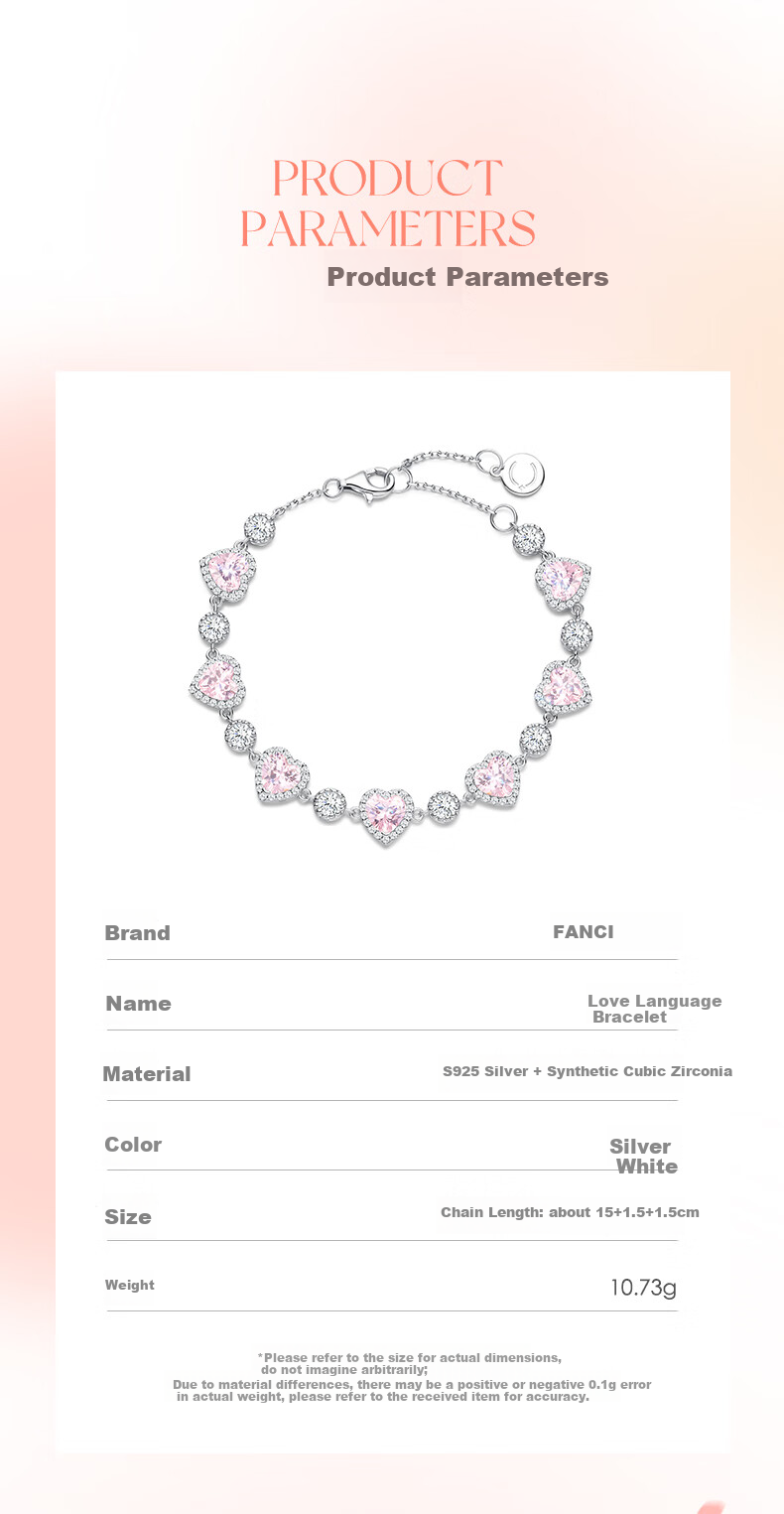 Fanci Love Bracelet for Women, Silver Heart-Shaped Fashion Confession Birthday Anniversary Gift for Wife Or Girlfriend 4